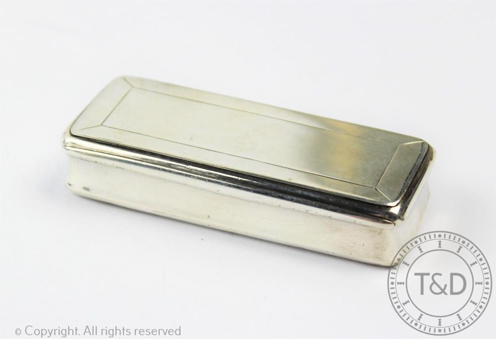 A Scottish silver snuff box, Richard Haxton, Edinburgh 1827,