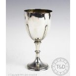 A silver goblet, Roberts & Belk Ltd, Sheffield 1901,