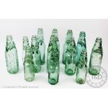 A collection of nine codd bottles, to include; Lincoln Arnold & Co, 22.5cm, J. W.