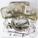 A selection of 19th century and later silver plated items,