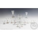 A collection of George III and later drinking glasses,
