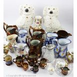 A selection of 19th century and later ceramics,