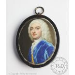 Attributed to Christian Friedrich Zincke (German 1683/5 - 1767), Enamel miniature,