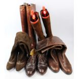 A selection of ladies leather shoes and boots,
