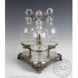 An impressive George IV silver decanter stand, Rebecca Emes & Edward Barnard I, London 1825,
