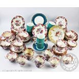 A collection of tea and coffee wares, to include; a large part Cauldon China service,