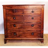A George IV mahogany chest, with two frieze drawers above two short and three long drawers, ,