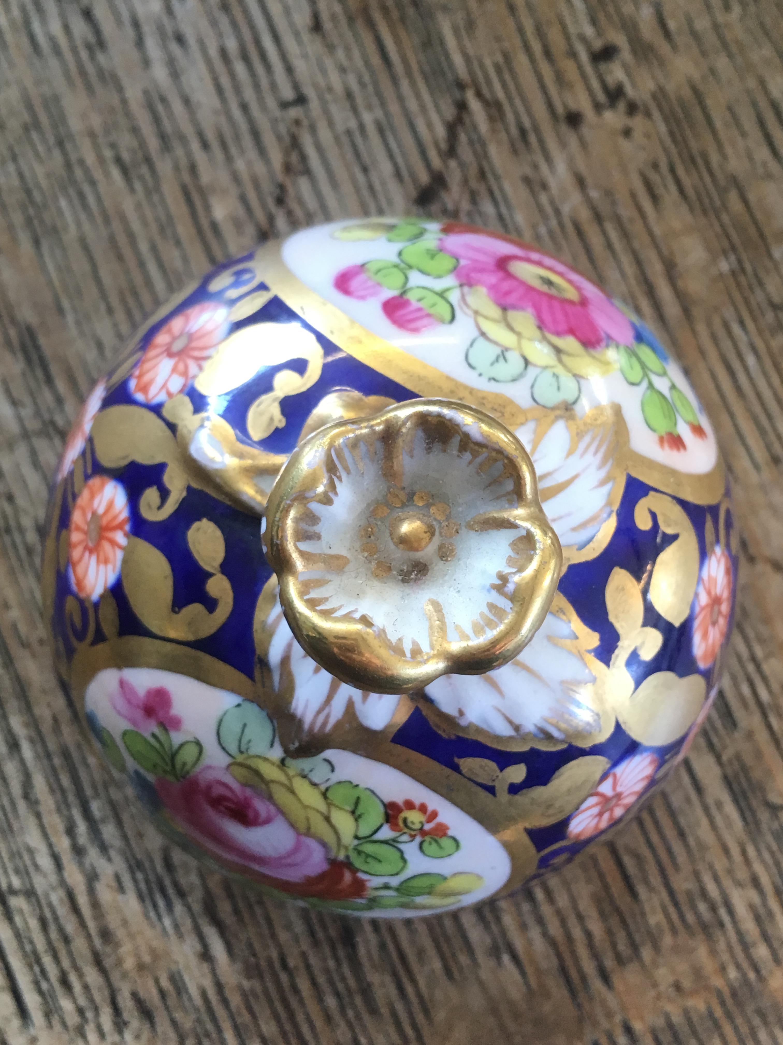 A late 19th century Crown Staffordshire Imari palatte pot pourri, of compressed globular form, - Image 12 of 14