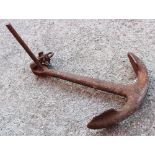 A cast iron ships anchor,