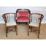 An Edwardian mahogany tub chair,