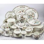 A Wedgwood Kutani Crane dinner, tea and coffee service, to include eight dinner plates,