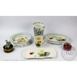 A collection Nursery wares, to include; two Shelley Mabel Lucie Attwell baby's plates,