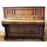 A Steinbach walnut upright piano,