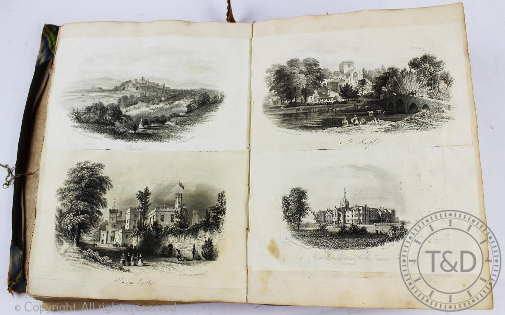 A 19th century scrap album of Shropshire and theatre interest, embellished with newspaper cuttings, - Image 14 of 16