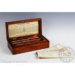 A Victorian mahogany artists paint box by Reevs and Son,