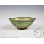 A Chinese celadon bowl, possibly Ming Dynasty,