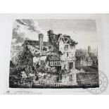 A collection of eighteen unframed etchings of Shrewsbury and Shropshire, 19th century,