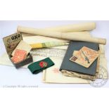 A selection of World War II Home Guard and Womens Land Army ephemera,