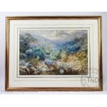 Manner of James Elliott, Pair of late 19th century watercolours, Mountain scenes in Wales,