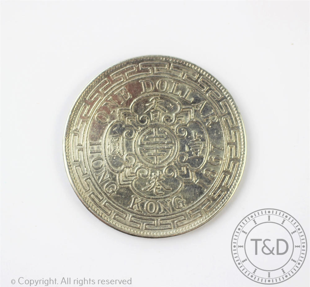 A Queen Victoria silver trade dollar 1867 (1) CONDITION REPORT: The coin is 26.6gms. - Image 2 of 6