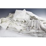 A selection of cotton white works to include; petticoats, bloomers, nightgowns,