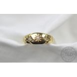 A Victorian gypsy set ring,