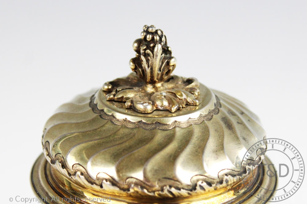 A French silver gilt chocolate pot, Bointaburet, Paris, late 19th century, of conical, - Image 2 of 2