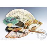 A Victorian paper and wooden stick British Advertising fan, for Grafton Fur Company Ltd,