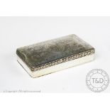 A Continental silver box, late 19th century, possibly Prussian,