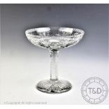 A large cut glass pedestal centre piece,