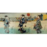 Manner of Utagawa Kunisada, Japanese Ukiyo-e woodblock print,