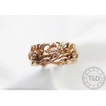 A 14 carat yellow gold * Stuart Devlin for Franklin Mint * ring,