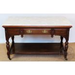 A Scottish carved walnut buffet by John Taylor & Sons Edinburgh,