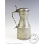 A 19th century Scottish pewter tappit hen, with owners initials WM over IMc,