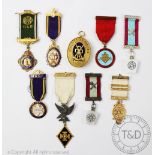 A collection of Masonic medals to include a Staffordshire Assistant gilt pendant,