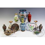 A collection of Japanese cloisonne items, c1900 and later,