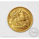 A George V gold half sovereign dated 1913