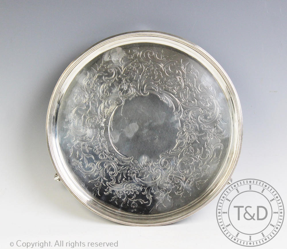 A George III silver salver, Elizabeth Jones, London 1795,