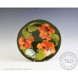 A Moorcroft hibiscus pattern bowl,