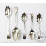 A pair of George III silver spoons, Thomas Tookey, London,