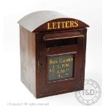 An Edwardian painted pine Country House letter box,