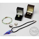 A selection of assorted jewellery, to include; A 9ct gold mounted,