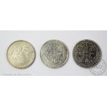 Three Silver British Trade Dollars dated 1908,