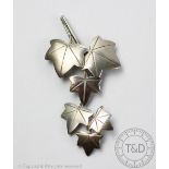 A Geoffrey Bellamy for Ivan Tarratt, silver leaf brooch, Birmingham 1963,