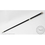 A silver mounted ebonised conductor's baton,