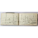 A First World War military sketch book dated between 24/6/15 and 20/10/15,