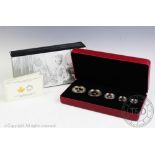 A Canadian Royal Mint 2016 silver proof set, 5 Dollar to 1 Dollar, with certificate,