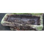 A 19th century sandstone garden trough,