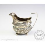 A George III silver cream jug, London 1808,