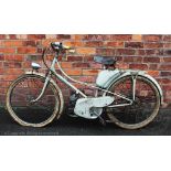 A vintage Mobylette moped, c1956, probably 50cc,